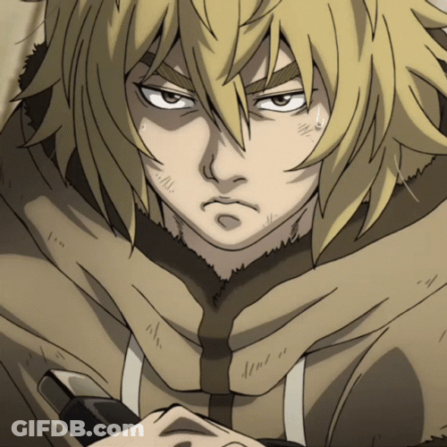 Vinland Saga Thorfinn Holding Dagger GIF