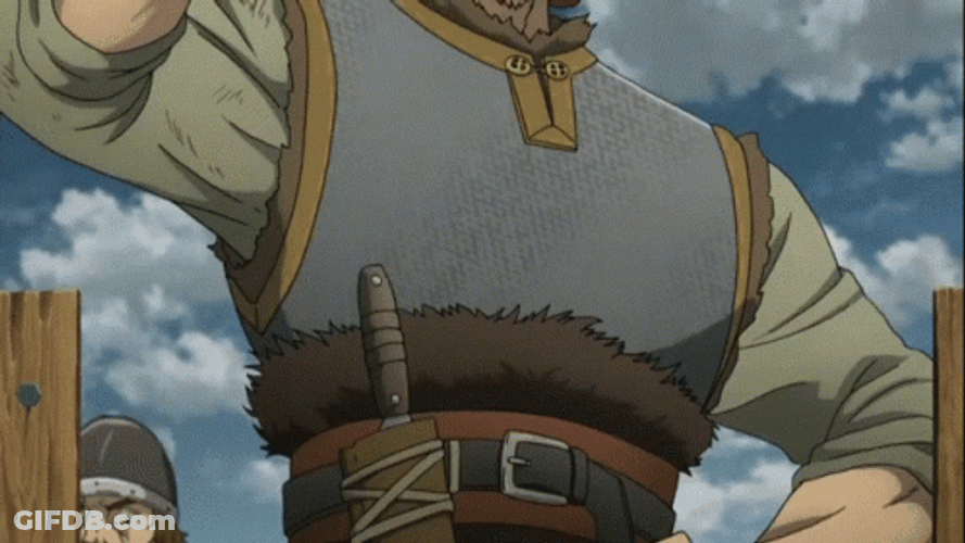 Vinland Saga Thorkell Waving GIF