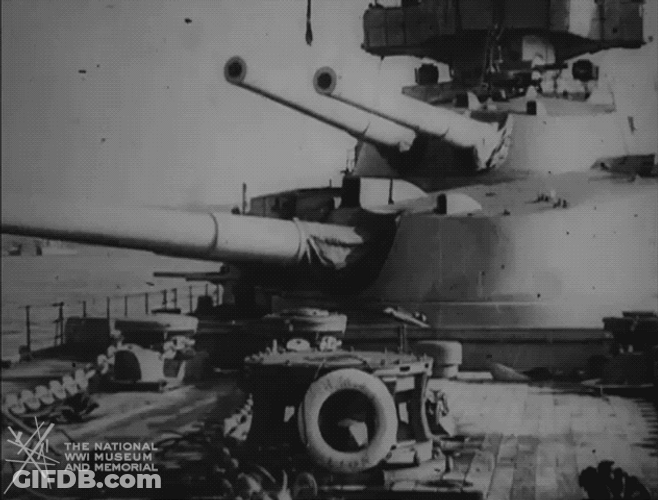 Vintage Battleship Weapons GIF
