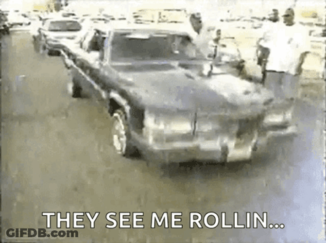 Vintage Car Bouncing They See Me Rollin GIF