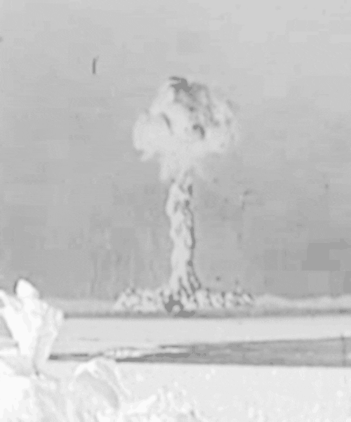 Vintage Clip Nuke Bomb Exploding GIF