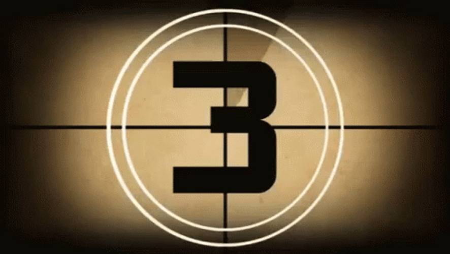 Vintage Clock Three Seconds Countdown GIF