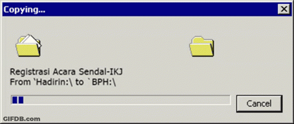 Vintage Copy Pasting Loading Bar GIF