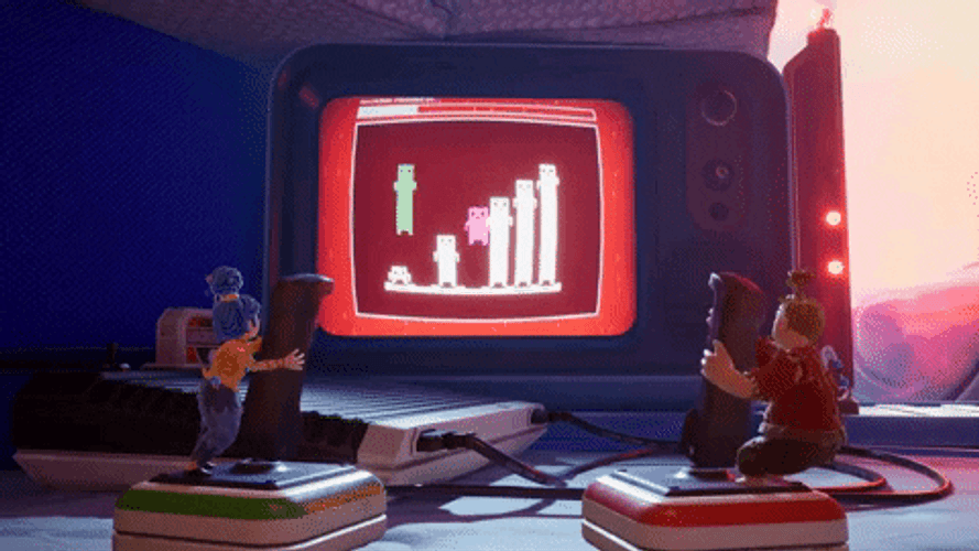 Vintage EA Joystick Gaming Console GIF