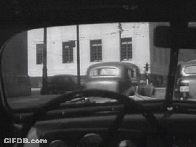 Vintage Flintstone Car GIF