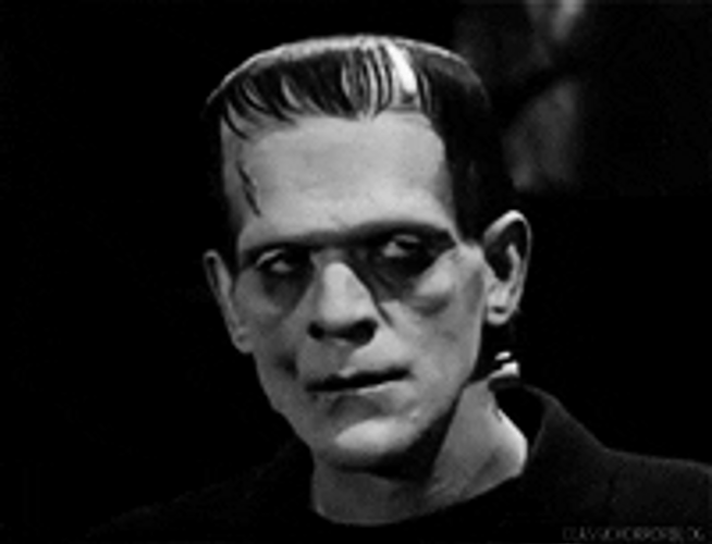 Vintage Frankenstein Horror Movie GIF