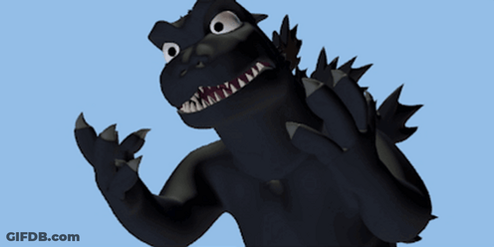 Vintage Godzilla Meme GIF