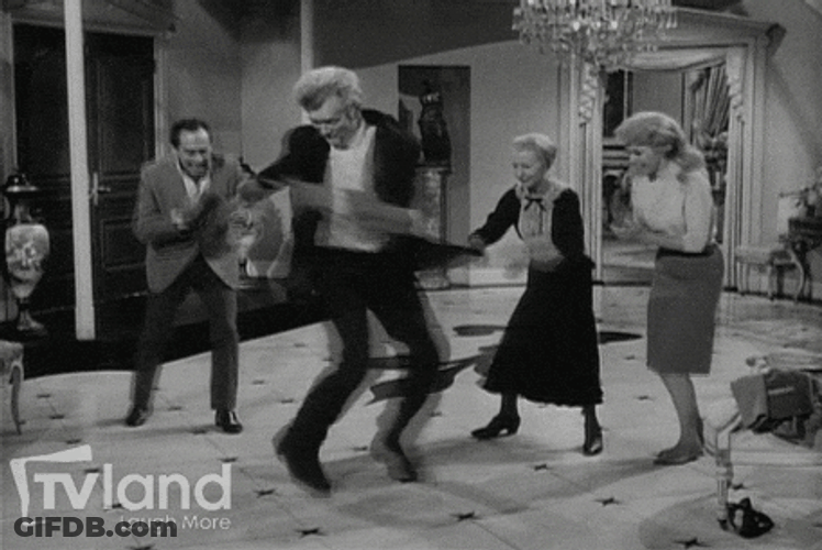 Vintage Granny Pumped Up Dancing GIF