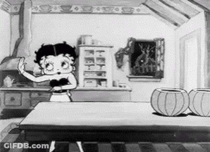 Vintage Halloween Betty Boop Pumpkin GIF