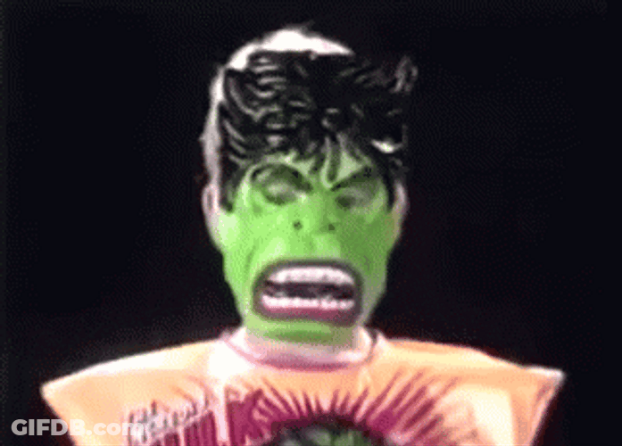 Vintage Halloween Costume Incredible Hulk GIF