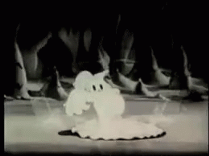 Vintage Halloween Ghost Dance GIF