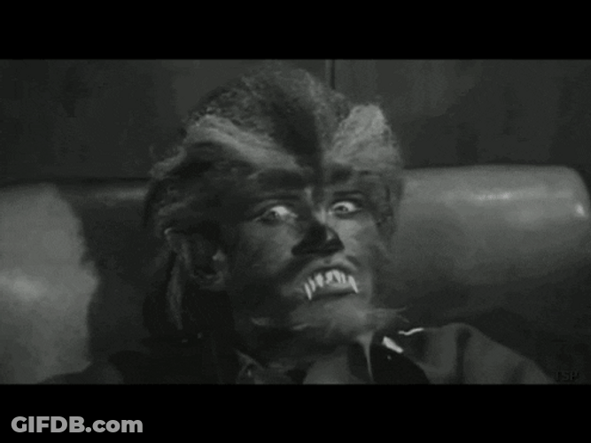 Vintage Halloween Teenage Werewolf GIF