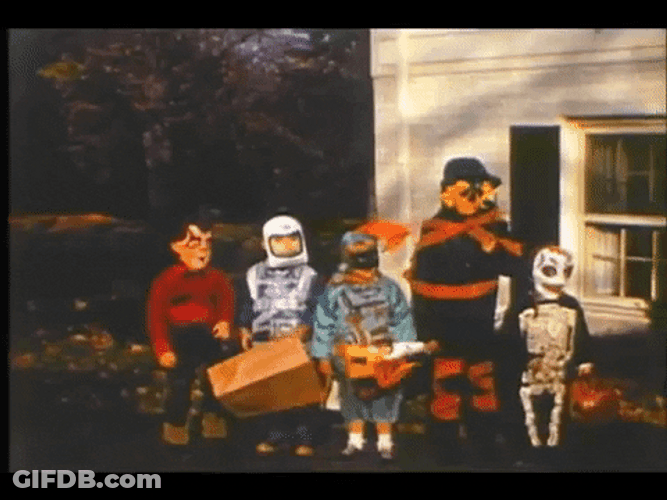 Vintage Halloween Trick Or Treat GIF
