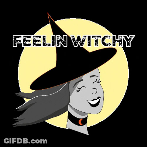 Vintage Halloween Wicked Witch GIF