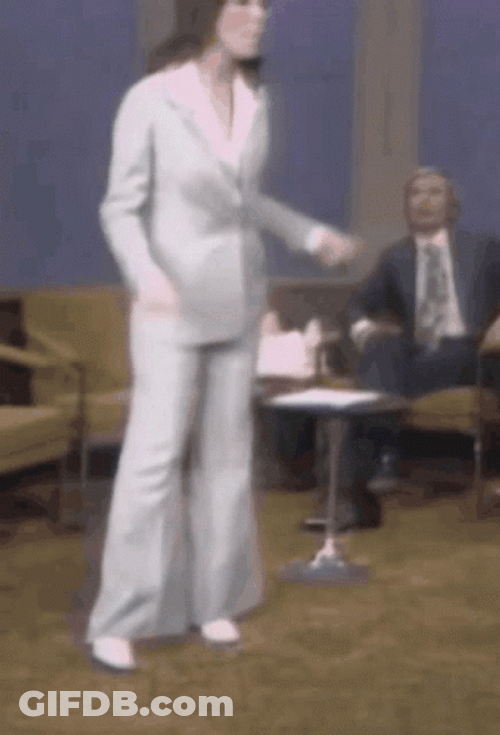 Vintage Lady Doing Getting Sturdy Steps GIF
