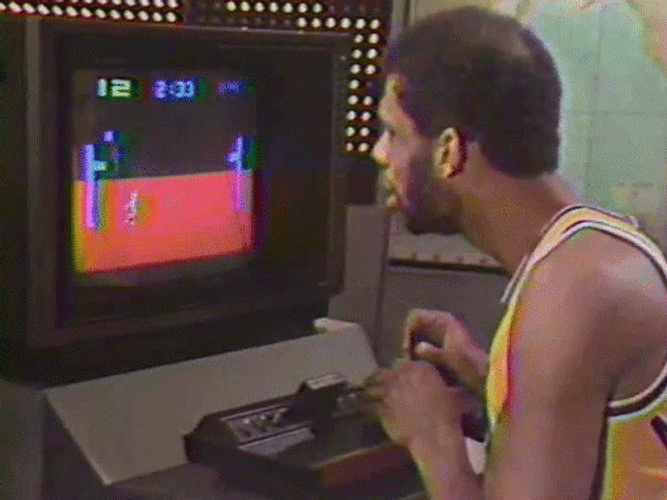 Vintage Pele Soccer Joystick Video Game GIF