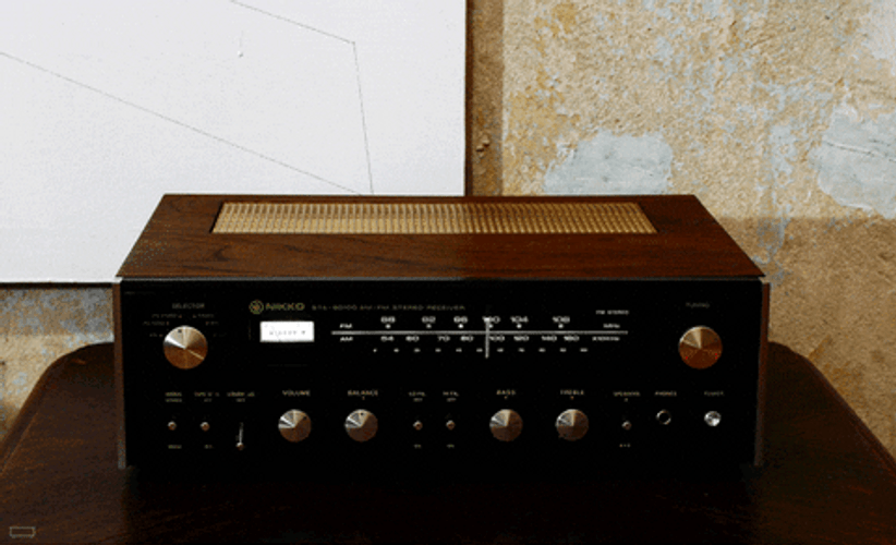 Vintage Radio Music Playing GIF