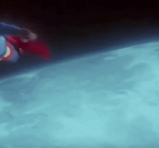 Vintage Smiling Superman Flying GIF