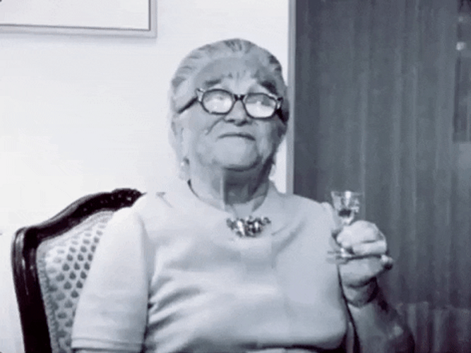 Vintage Video Clip Happy Birthday Old Lady GIF
