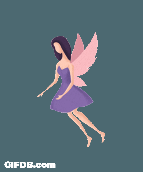Violet Dress Fairy Animation GIF