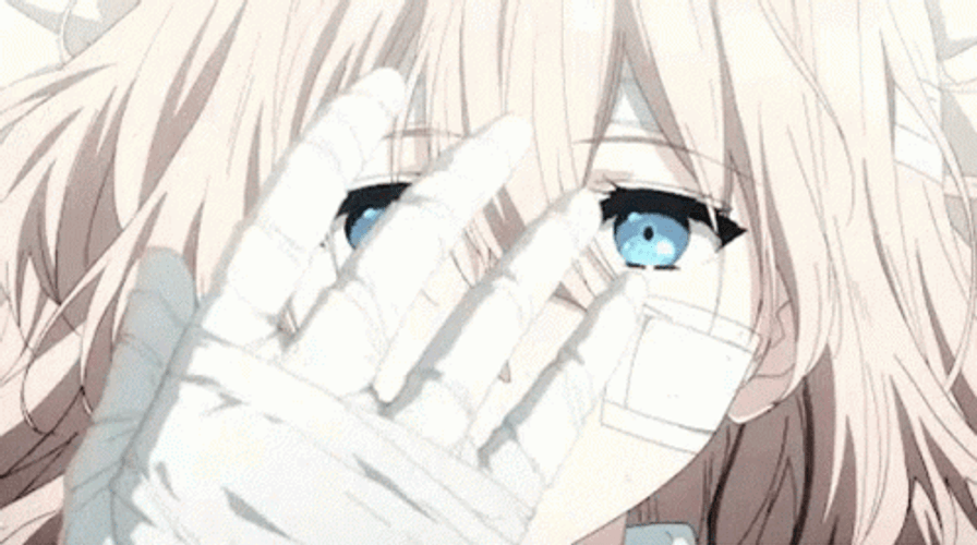 Violet Evergarden Anime Hand Stare GIF