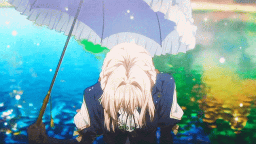 Violet Evergarden Anime Look Up GIF