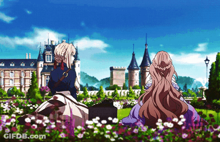 Violet Evergarden Charlotte Flower Garden GIF