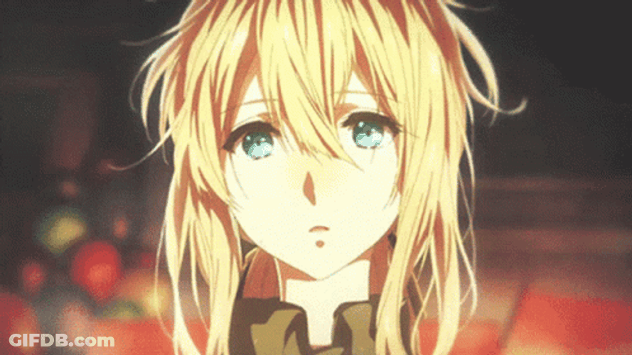 Violet Evergarden Green Brooch Stare GIF