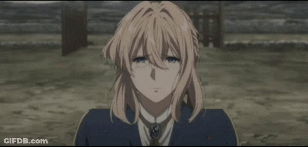 Violet Evergarden Sad Huff GIF