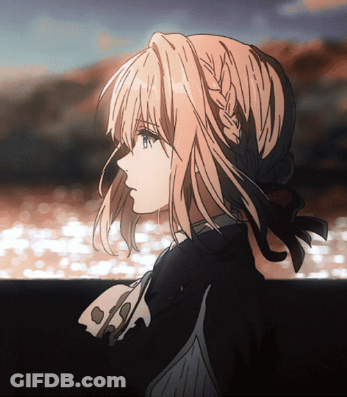 Violet Evergarden Staring Far Away GIF