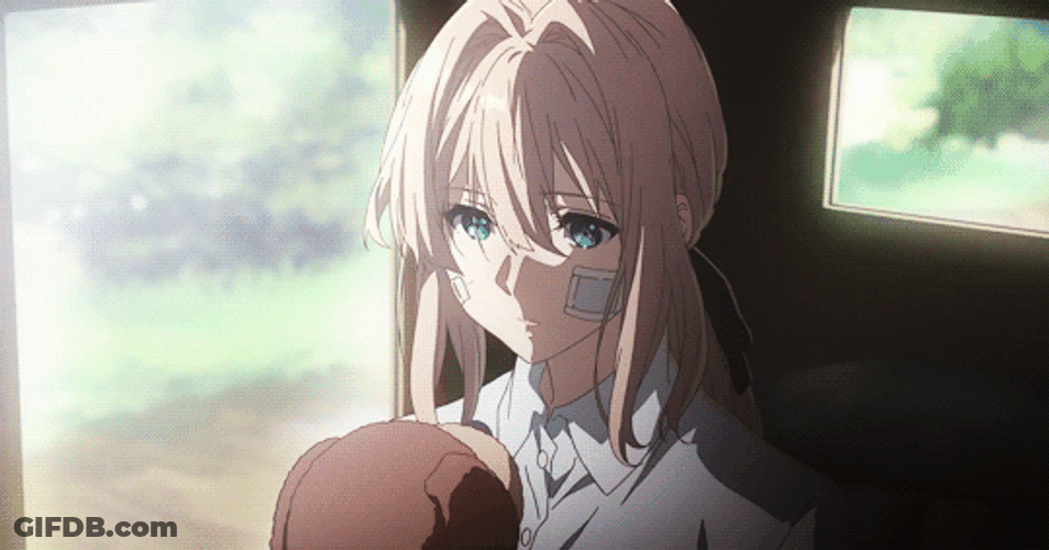 Violet Evergarden Teddy Bear Bite GIF