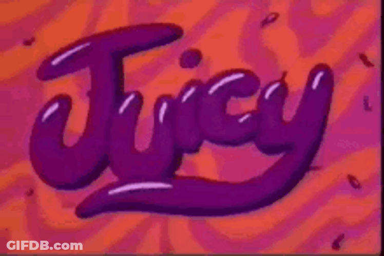 Violet Juicy Text GIF
