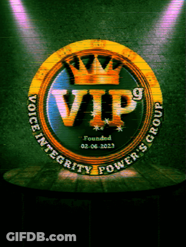 VIP Voice Integrity Power Group Logo GIF