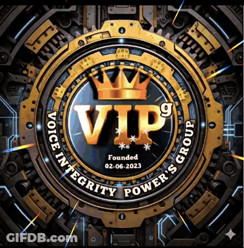 VIP9 Voice Integrity Power Group Logo GIF