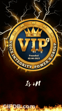 VIP9 Voice Integrity Power Group Logo GIF