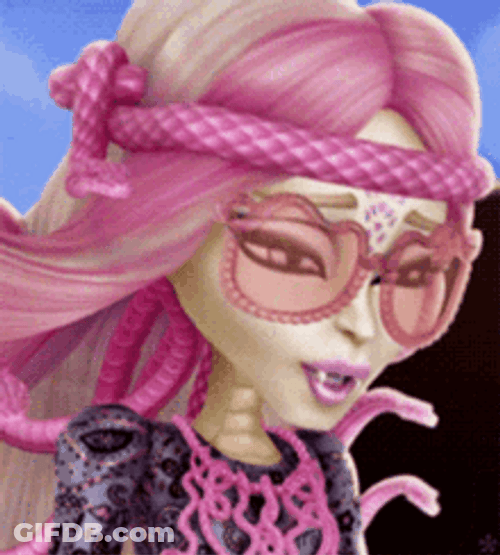 Viperine Gorgon Monster High Pink Ensemble GIF