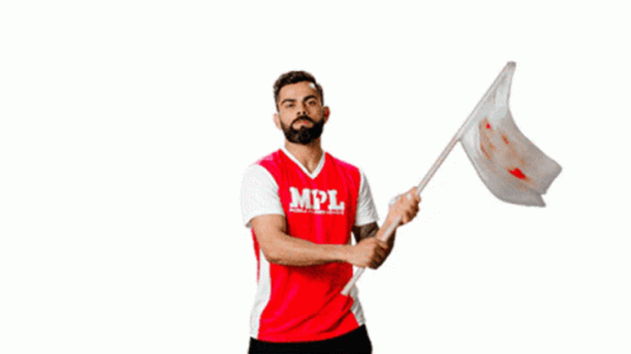 Virat Kohli Waving Flag GIF