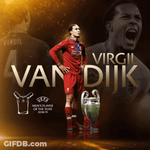 Virgil Van Dijk Men's Player Of The Year 2018/19 GIF
