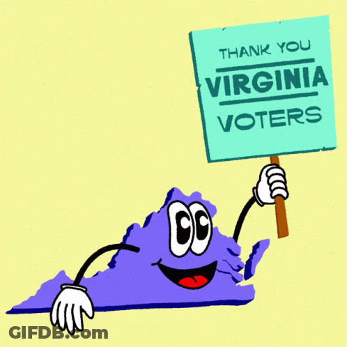 Virginia Holding Thank You Sign GIF