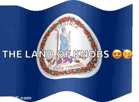 Virginia State Flag Waving In Wind GIF