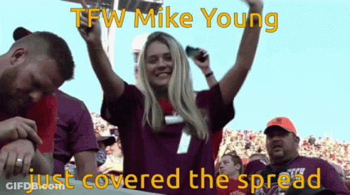 Virginia Tech Fan In Green Hoodie GIF