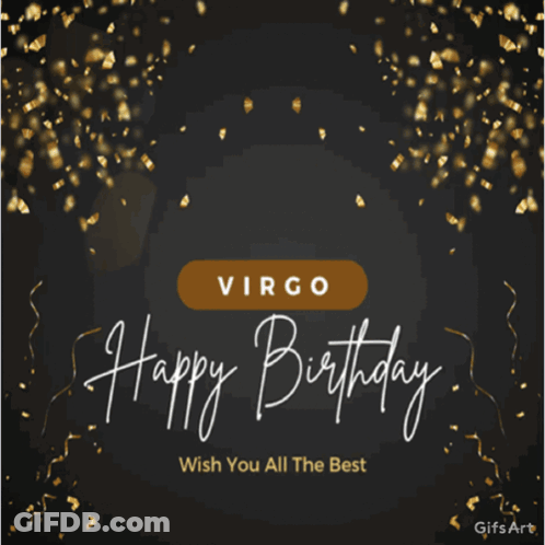 Virgo Birthday Card With Man GIF