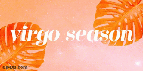Virgo Season Is Written On A Pink Background GIF