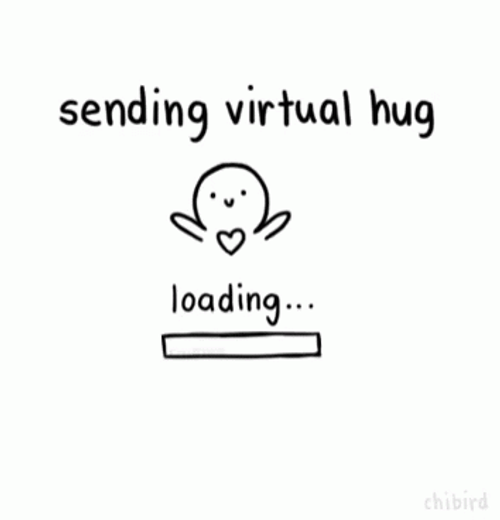 Virtual Friend Hug Loading GIF
