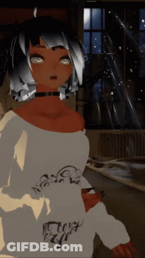 Virtual Girl Anime Fights Boxing Stance GIF