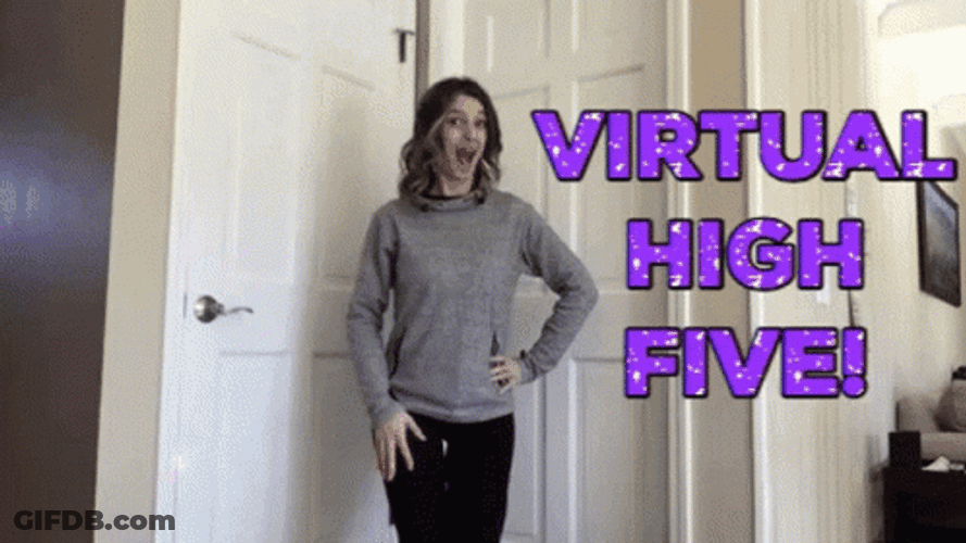Virtual Team High Five GIF