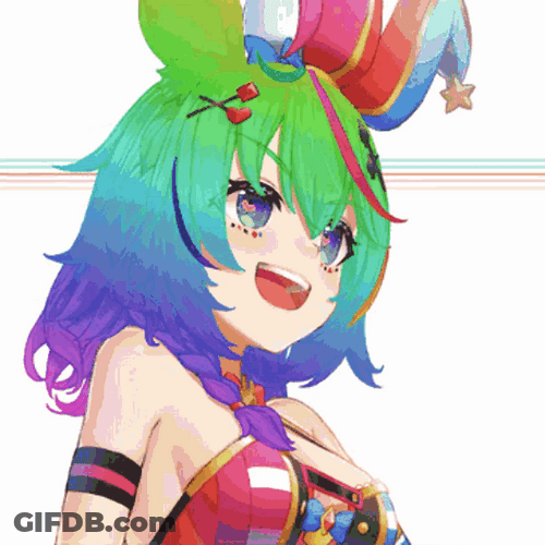 Virtual Youtuber Polka Omaru Rgb Hair Color GIF