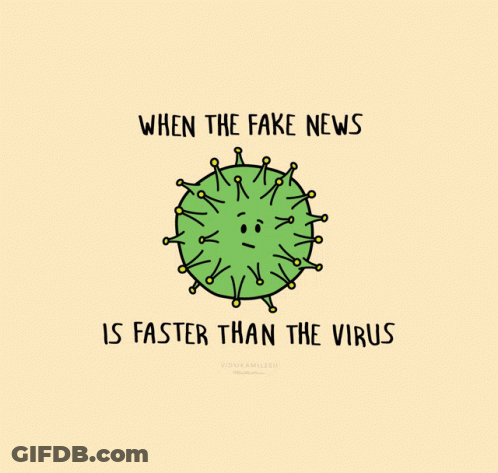 Virus Cartoon When Fake News Is Faster Than Virus GIF