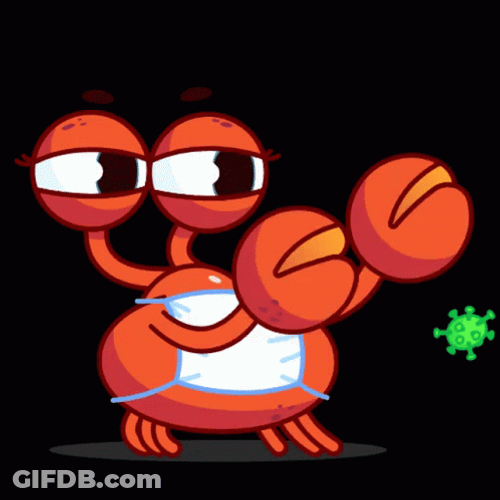 Virus Crab Face Mask GIF