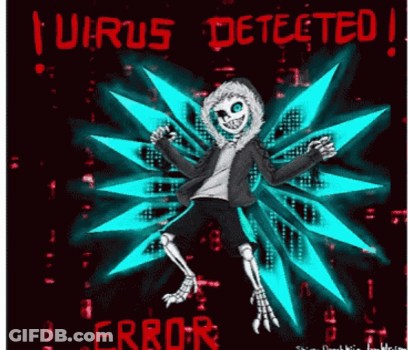 Virus Detected Error Sans Undertale GIF